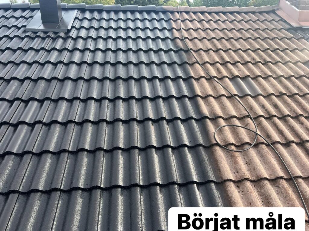 Taktvätt, tvättat och börjat måla